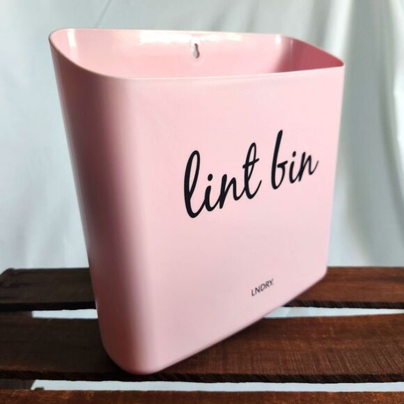 Lint Bin by LNDRY (Color Pink) Magnetic Laundry Plastic Lint Bin NEW - Picture 1 of 5